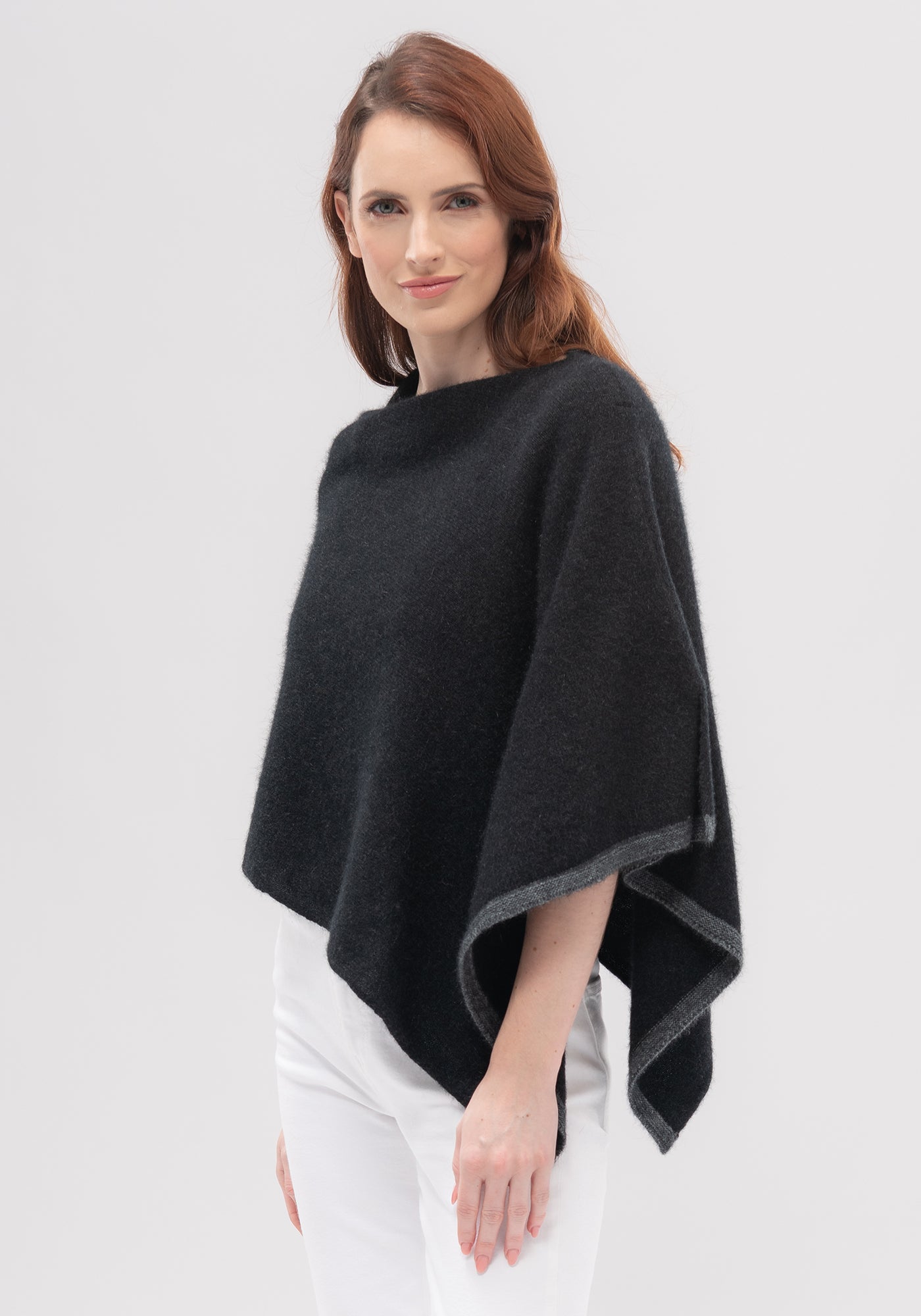 TWO TONE PONCHO
