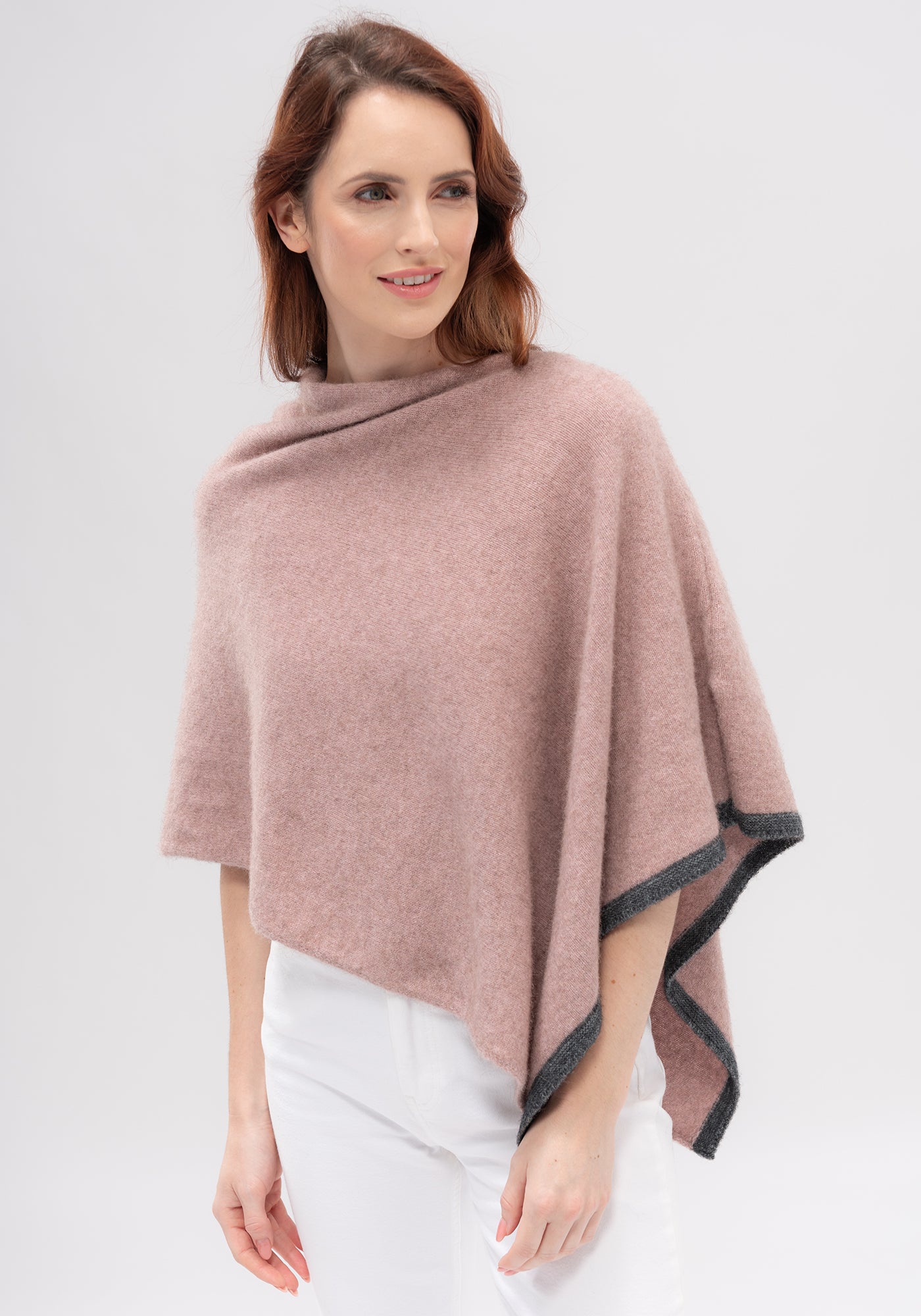 TWO TONE PONCHO