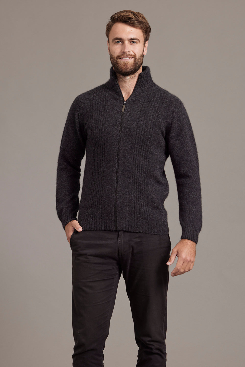 RIB FRONT JACKET