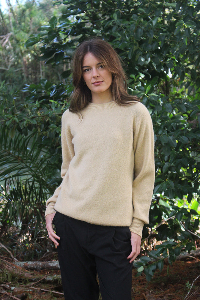ALPACA PLAIN CREW NECK JUMPER