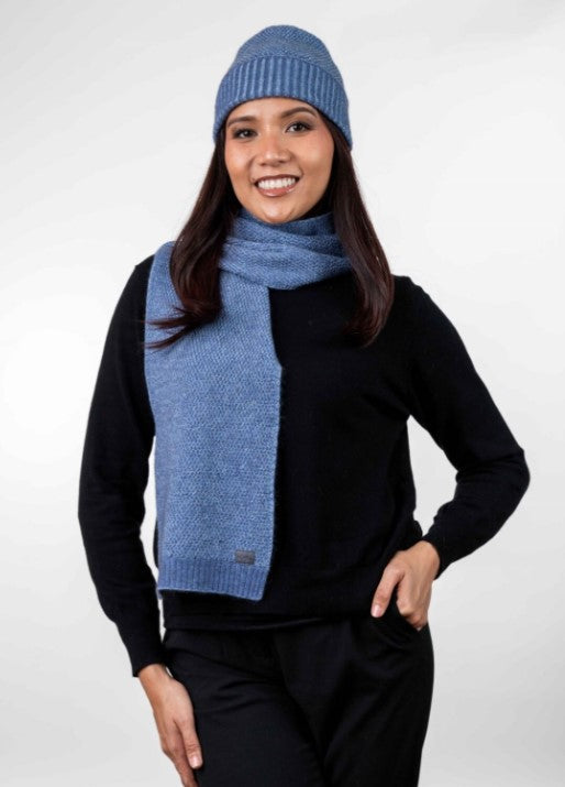 MOSS STITICH PLATED SCARF