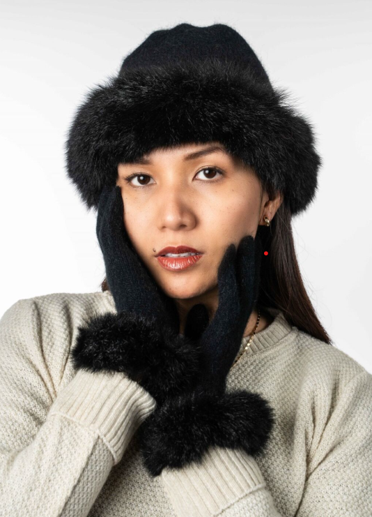 FUR TRIM BEANIE