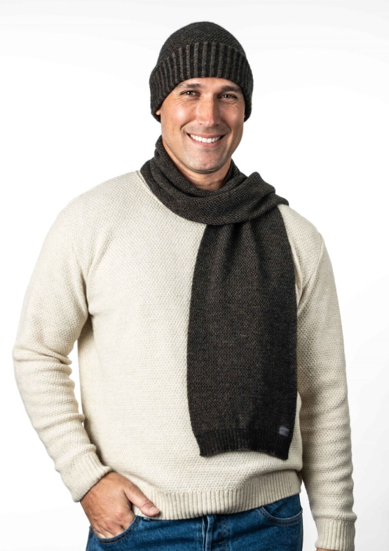 MOSS STITICH PLATED SCARF