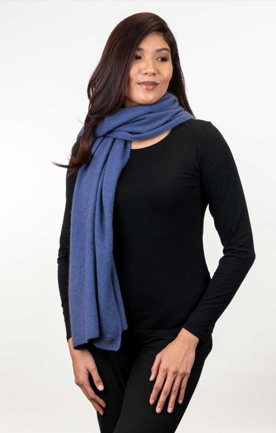 LIGHTWEIGHT MOSS STITCH WRAP