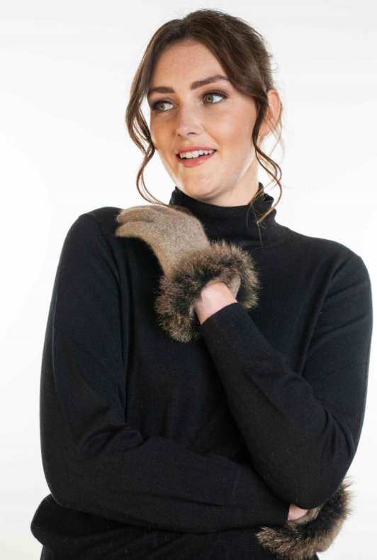 FUR TRIM GLOVES