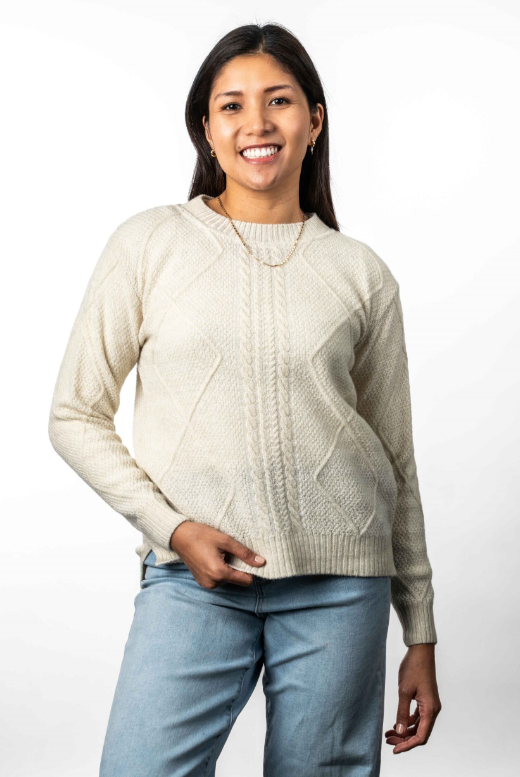 DIAMOND CABLE SWEATER