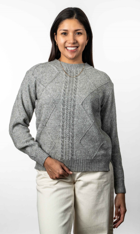 DIAMOND CABLE SWEATER
