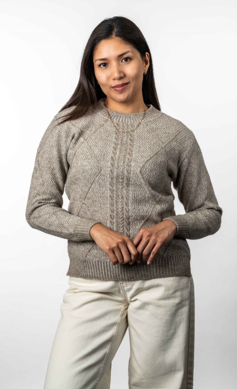 DIAMOND CABLE SWEATER