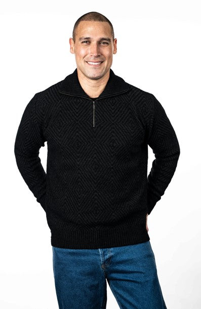 DIAMOND PLATED ZIP JUMPER