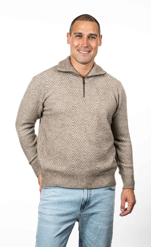 DIAMOND PLATED ZIP JUMPER