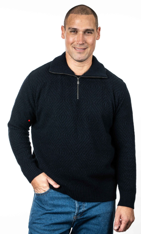 DIAMOND PLATED ZIP JUMPER