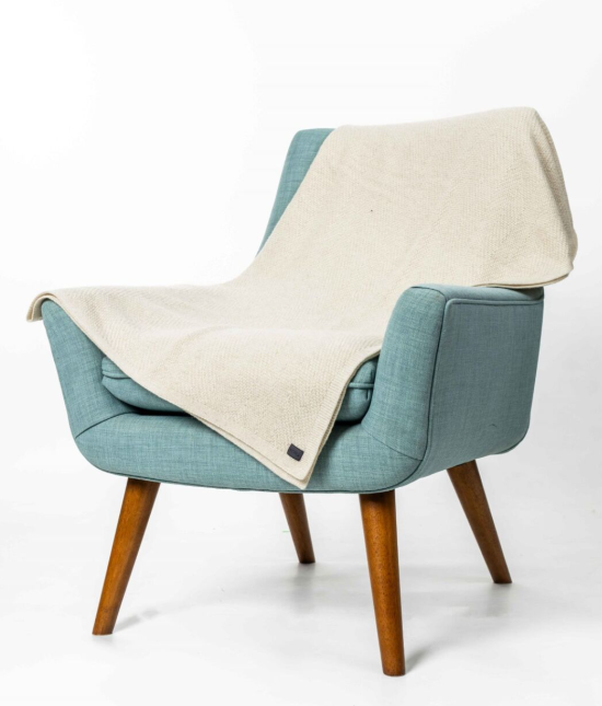 PLATED HERRINGONE THROW