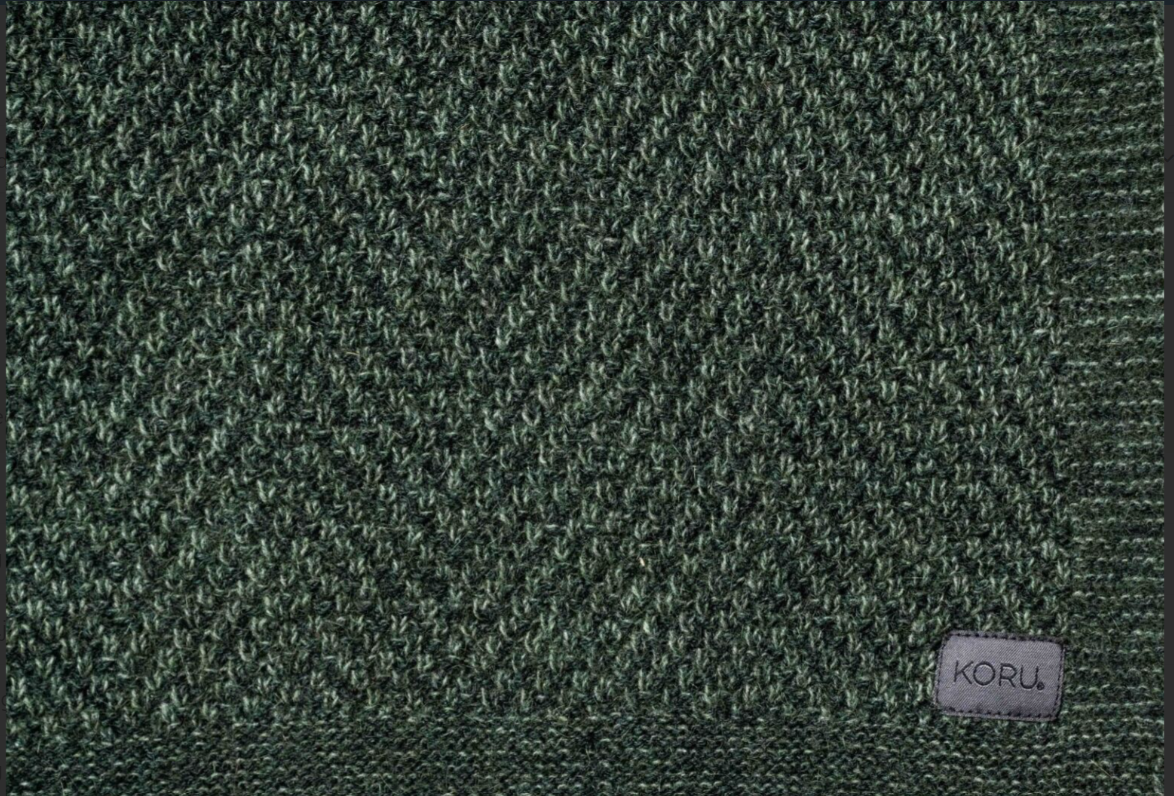PLATED HERRINGONE THROW