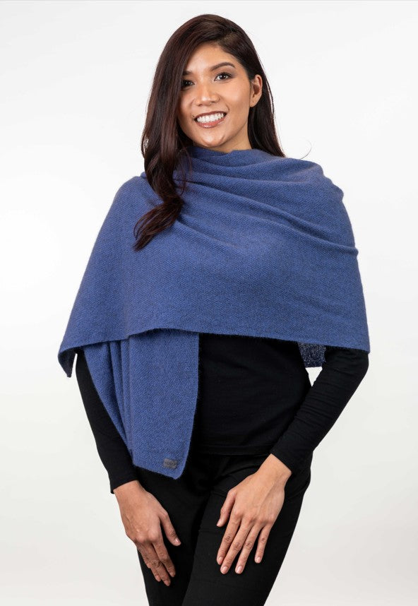 LIGHTWEIGHT MOSS STITCH WRAP