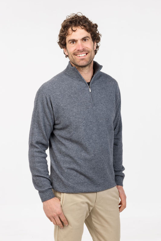 LIGHTWEIGHT HALF ZIP SWEATER