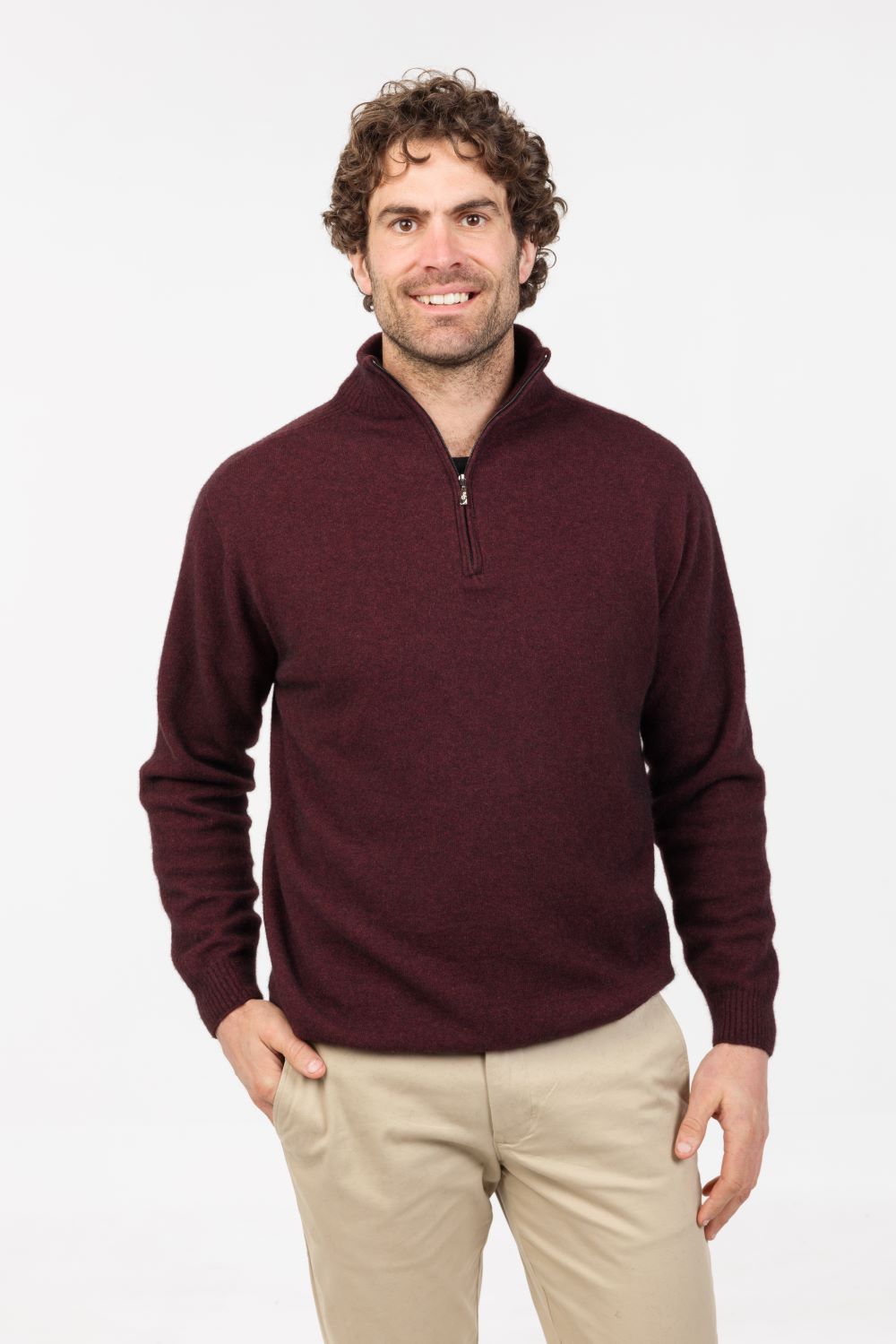 LIGHTWEIGHT HALF ZIP SWEATER