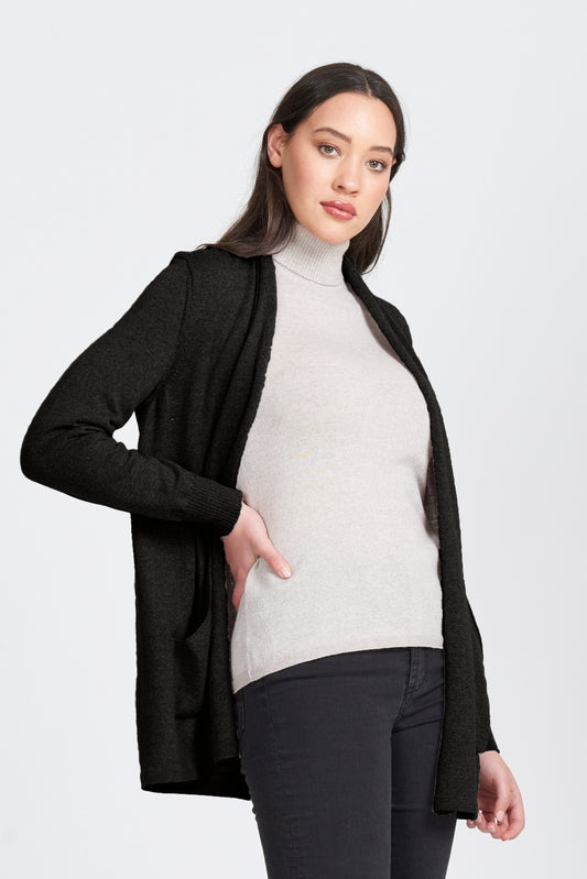 L/S OPEN FRONT LONG CARDIGAN