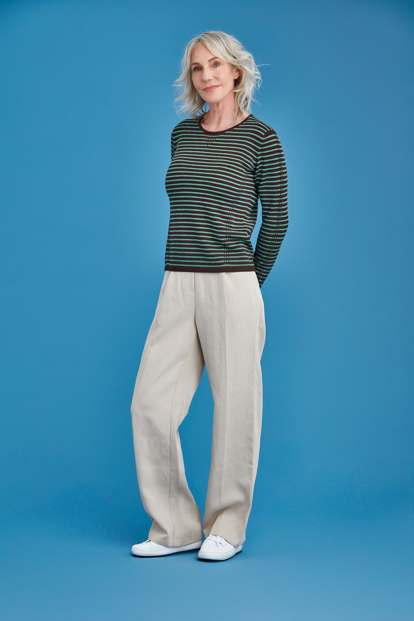 TUCK STITCH STRIPE JUMPER