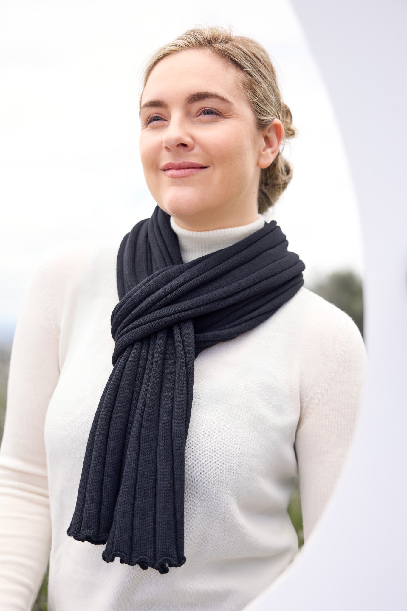 MERINO RIB SCARF