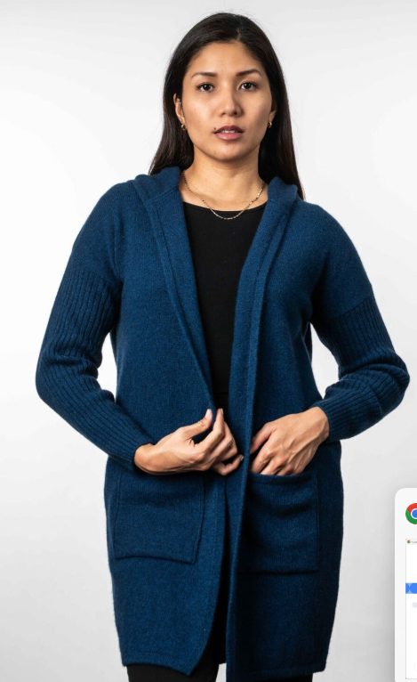 HOODED LONGLINE CARDIGAN