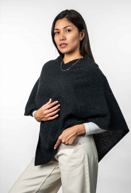 MOSS STITCH PONCHO