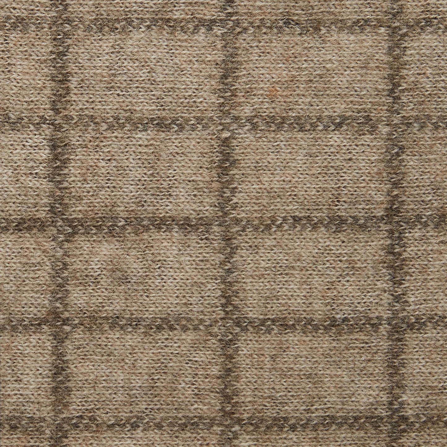 CHECK SCARF WITH LAMBSKIN TRIM