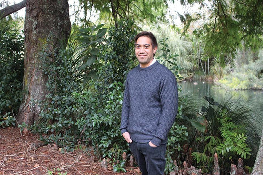 MEN'S CREW NECK PURL JUMPER - Woolshed Gallery