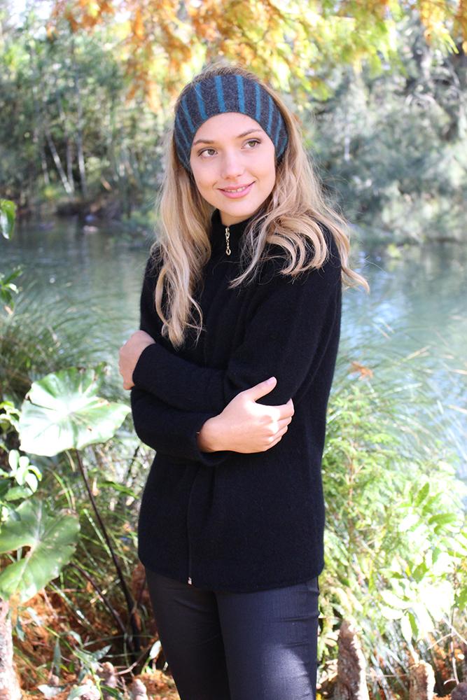 REVERSIBLE PLAIN/STRIPED HEADBAND - Woolshed Gallery