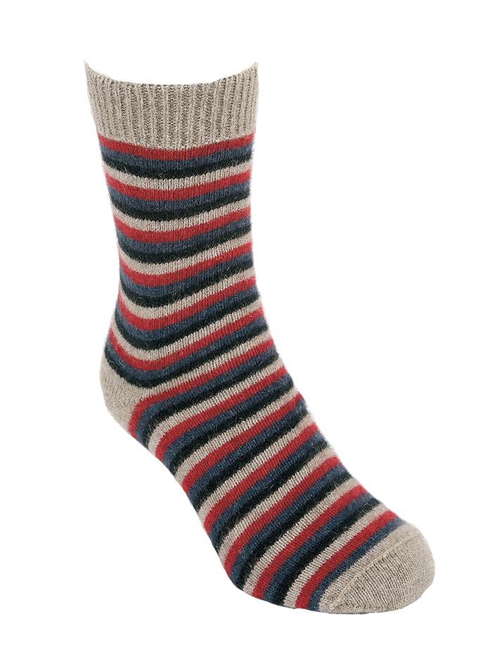 MULTI STRIPED SOCK - Woolshed Gallery