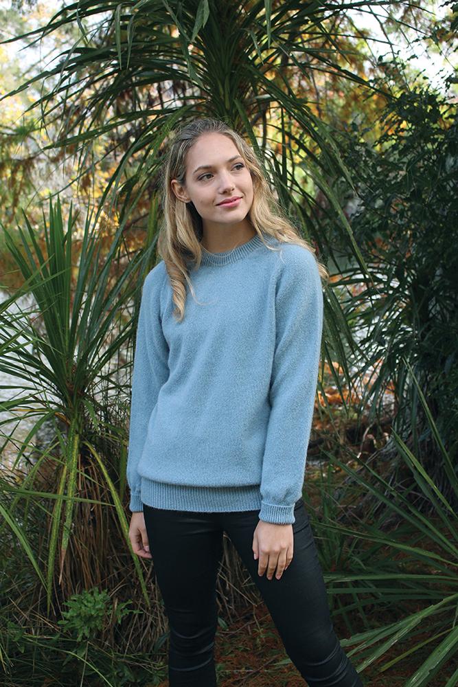 ALPACA PLAIN CREW NECK JUMPER - Woolshed Gallery