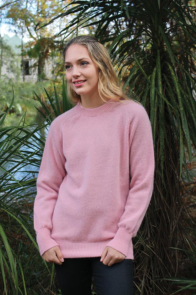ALPACA PLAIN CREW NECK JUMPER - Woolshed Gallery