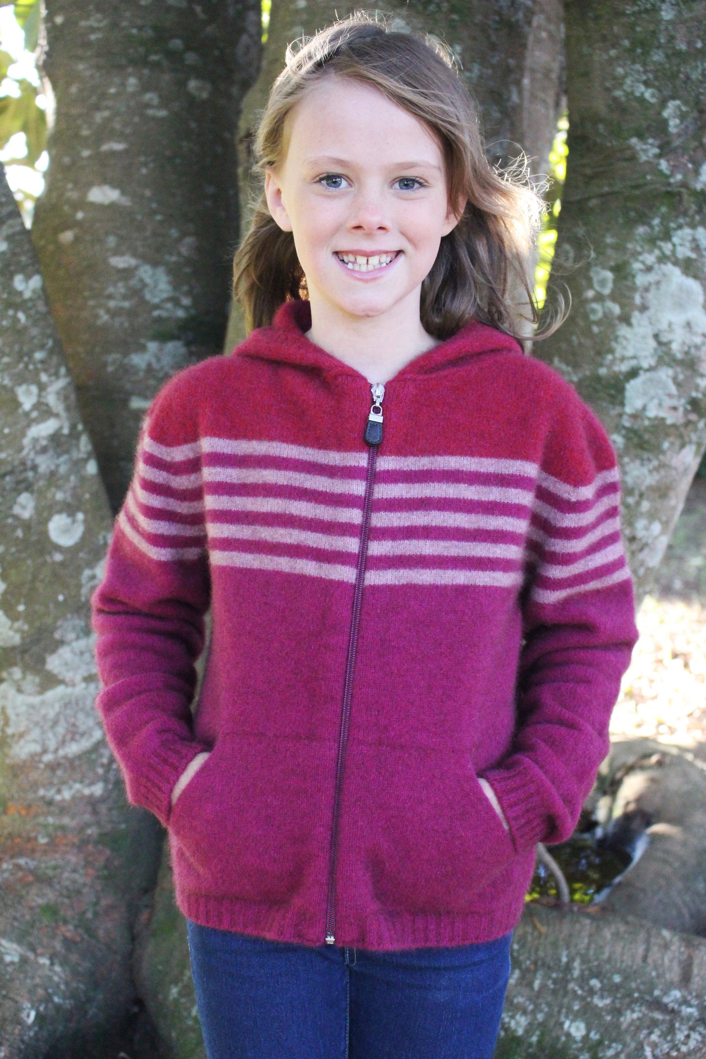 STRIPED HOODIE - Woolshed Gallery