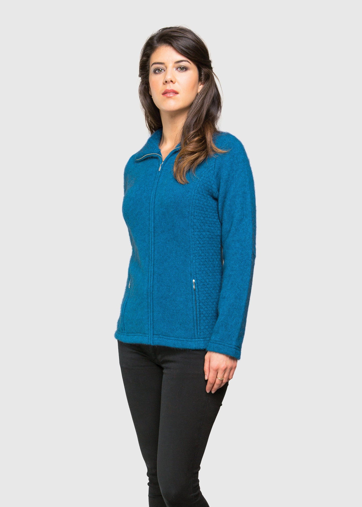 TEXTURED ZIP JACKET - Woolshed Gallery