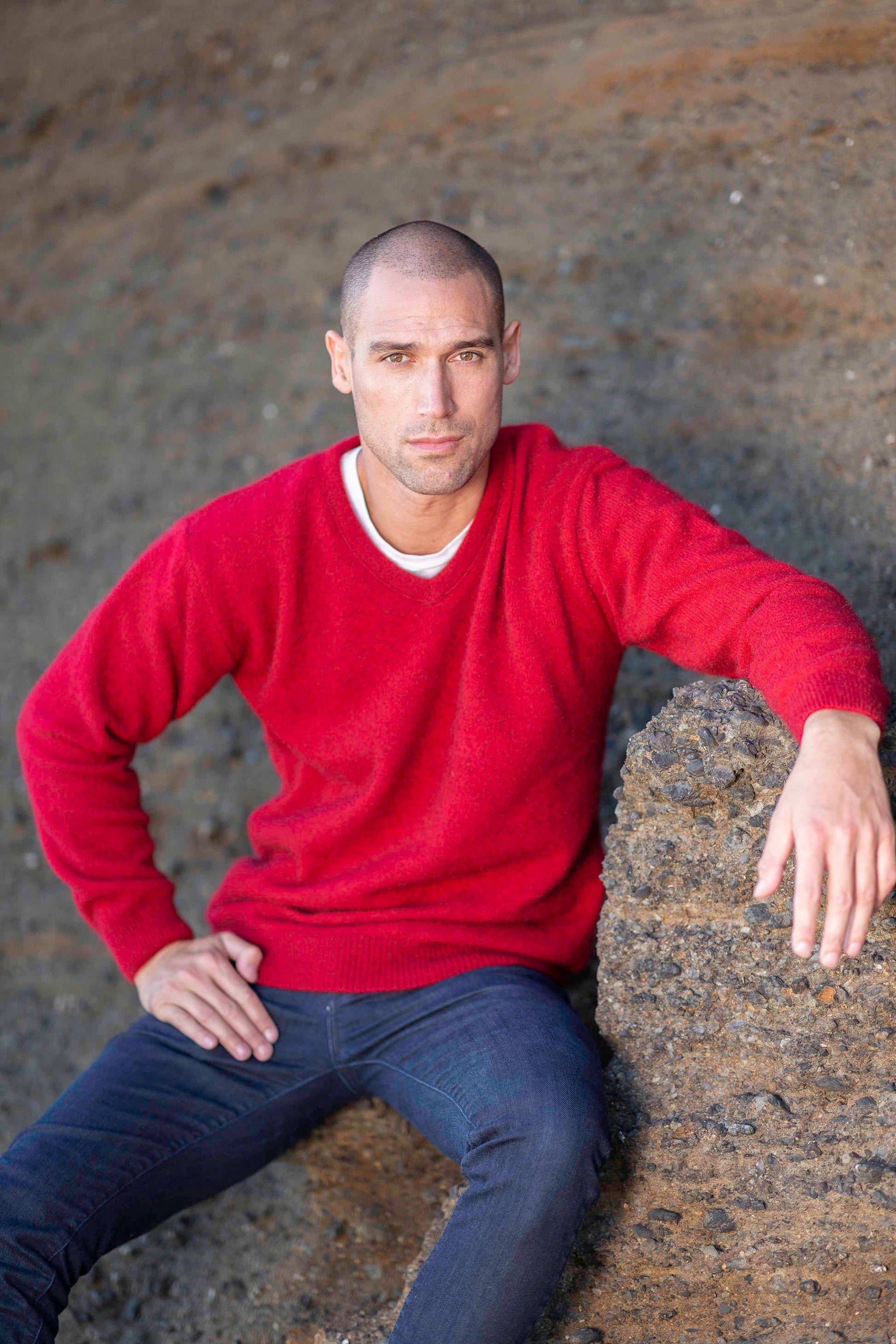 V NECK JUMPER - Woolshed Gallery