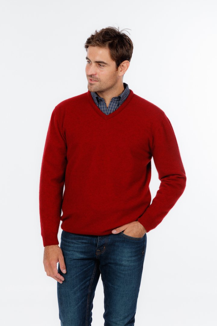 VEE NECK SWEATER - Woolshed Gallery
