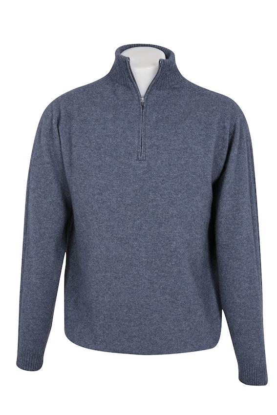 LIGHTWEIGHT HALF ZIP SWEATER - Woolshed Gallery