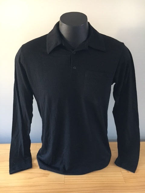 MENS MERINO L/S POLO