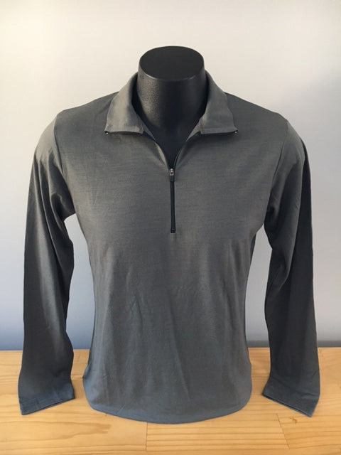 MENS MERINO ZIP NECK