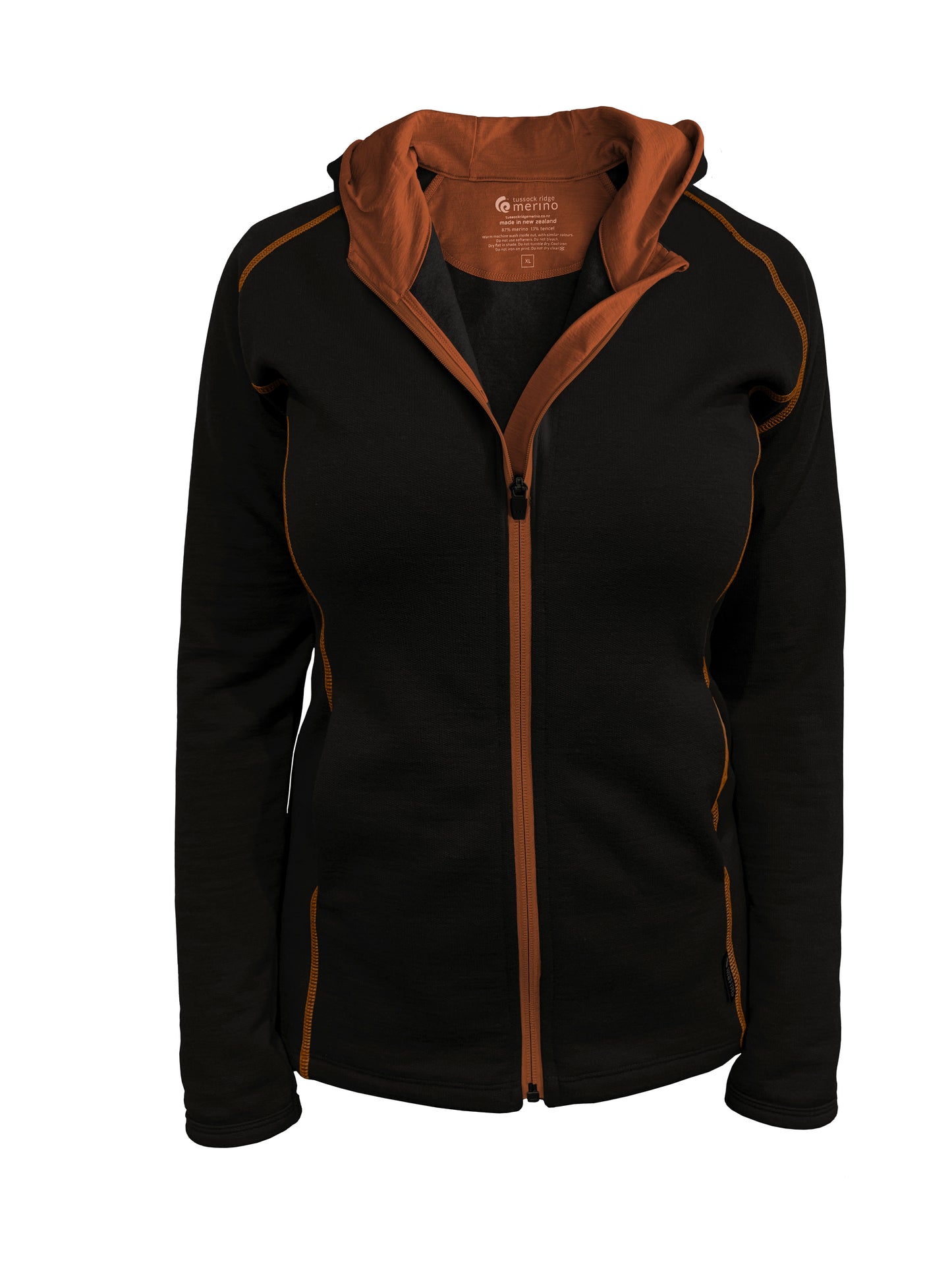 LADIES MERINO-TENCEL FULL ZIP HOODIES