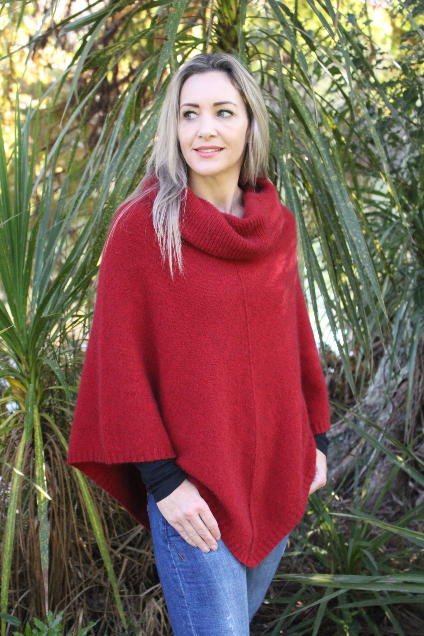COWL NECK PONCHO - Woolshed Gallery