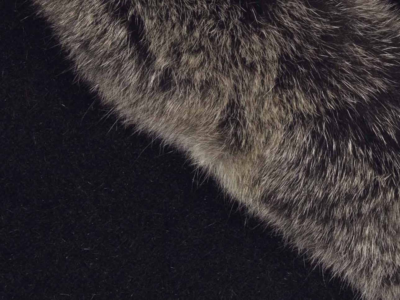 FUR TRIM ZIP PONCHO - Woolshed Gallery