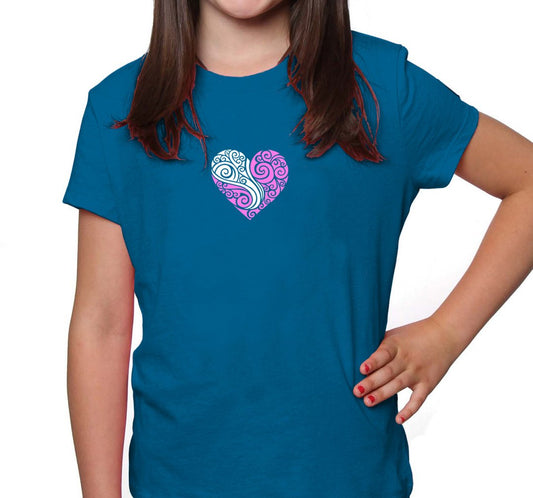 LOVEHEART CHILD'S MERINO T-SHIRT - Woolshed Gallery