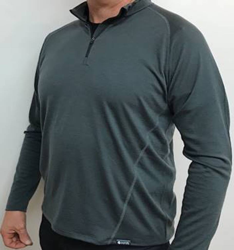 MENS LIGHTWEIGHT HALF ZIP MERINO - Woolshed Gallery