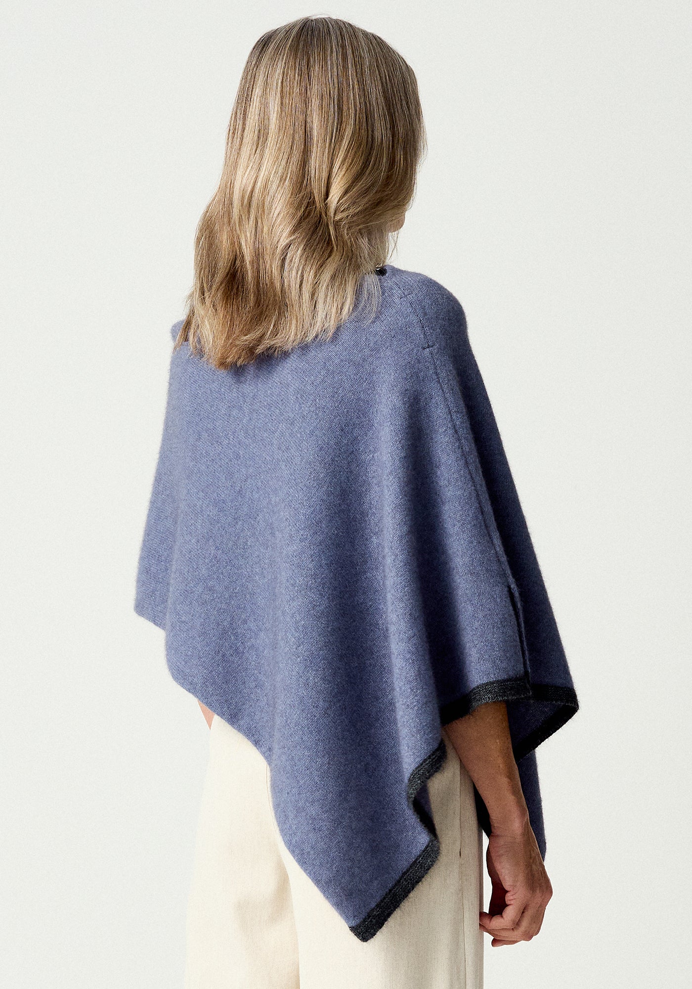 TWO TONE PONCHO