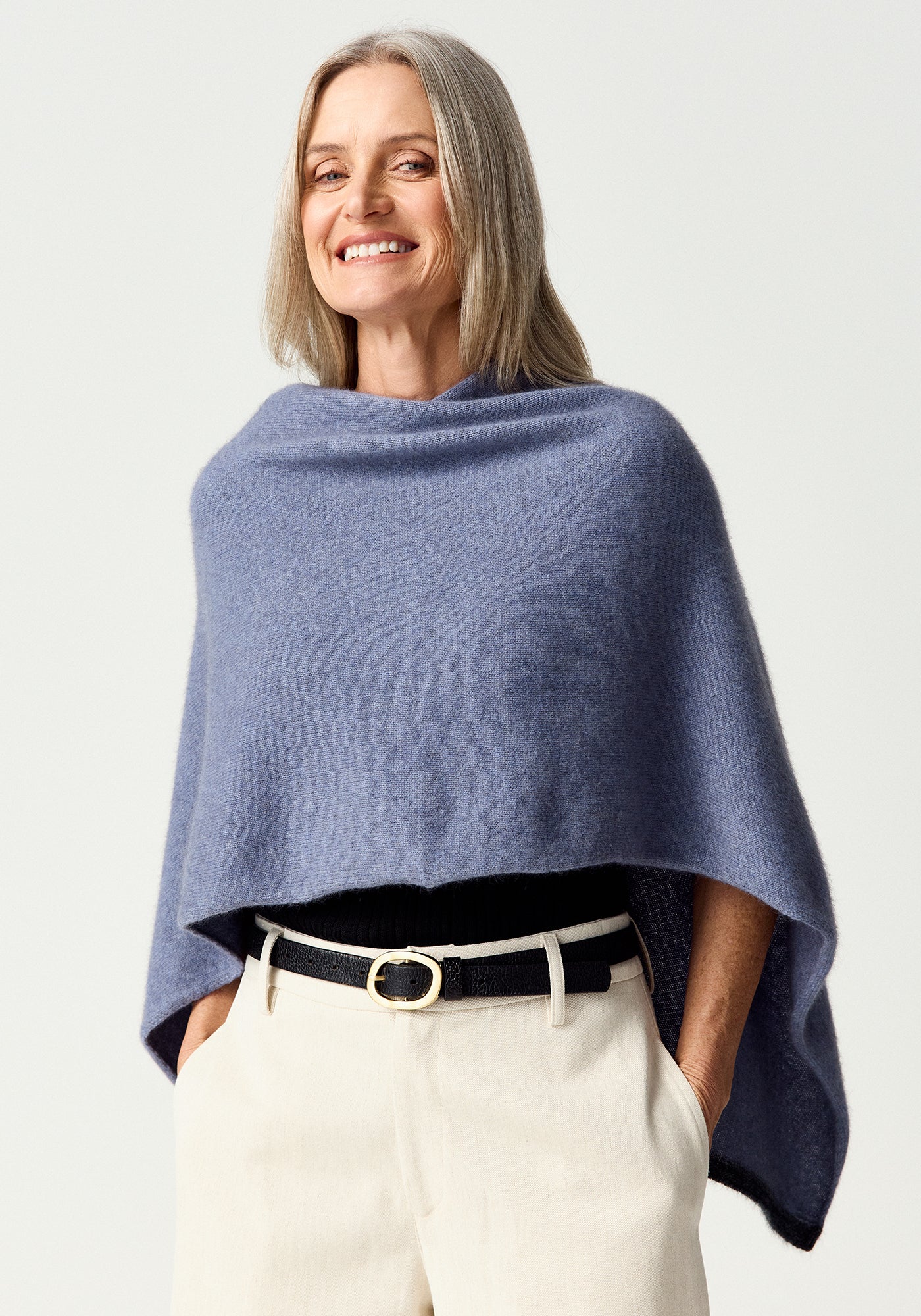 TWO TONE PONCHO