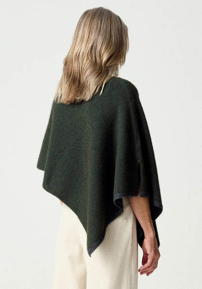 TWO TONE PONCHO