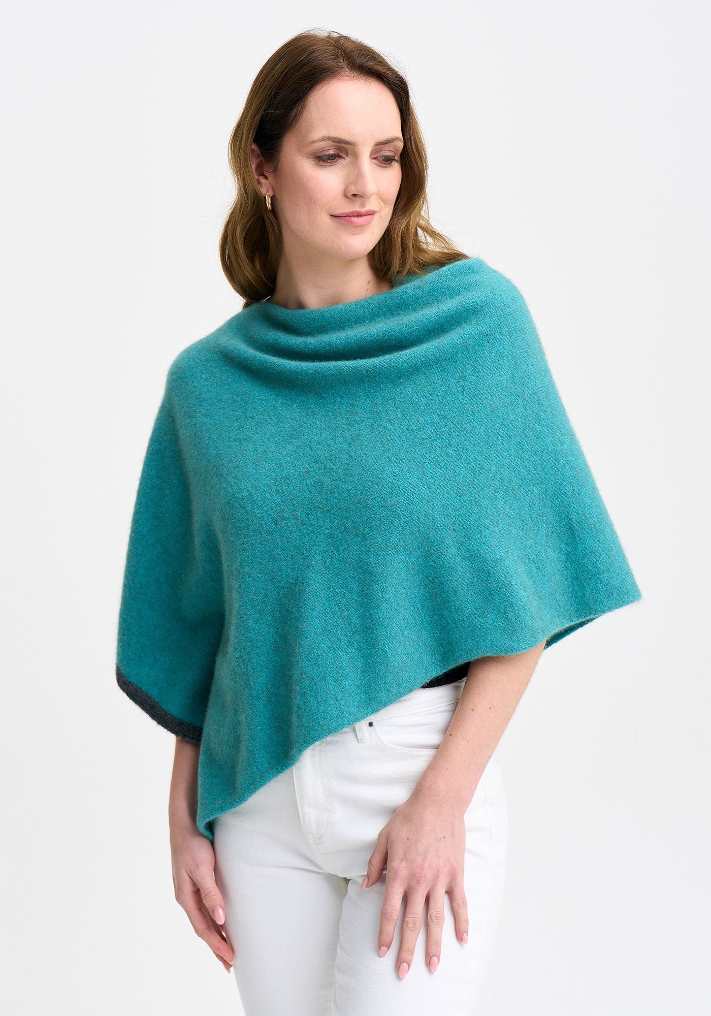 TWO TONE PONCHO