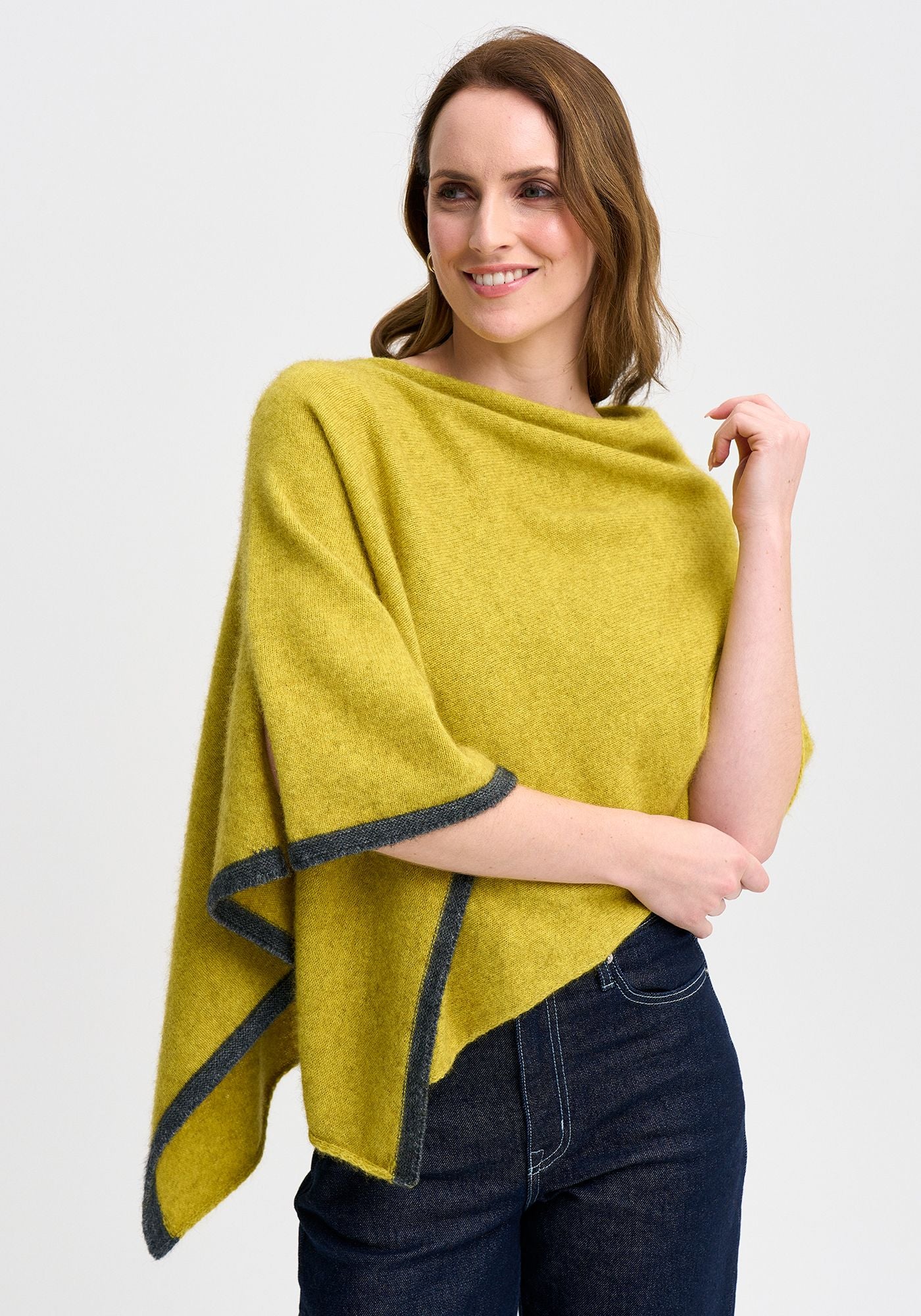 TWO TONE PONCHO