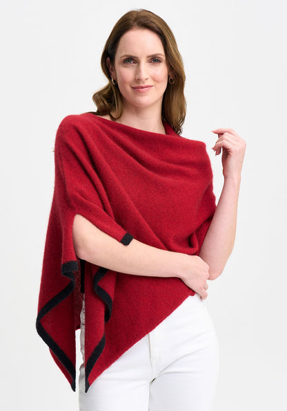 TWO TONE PONCHO