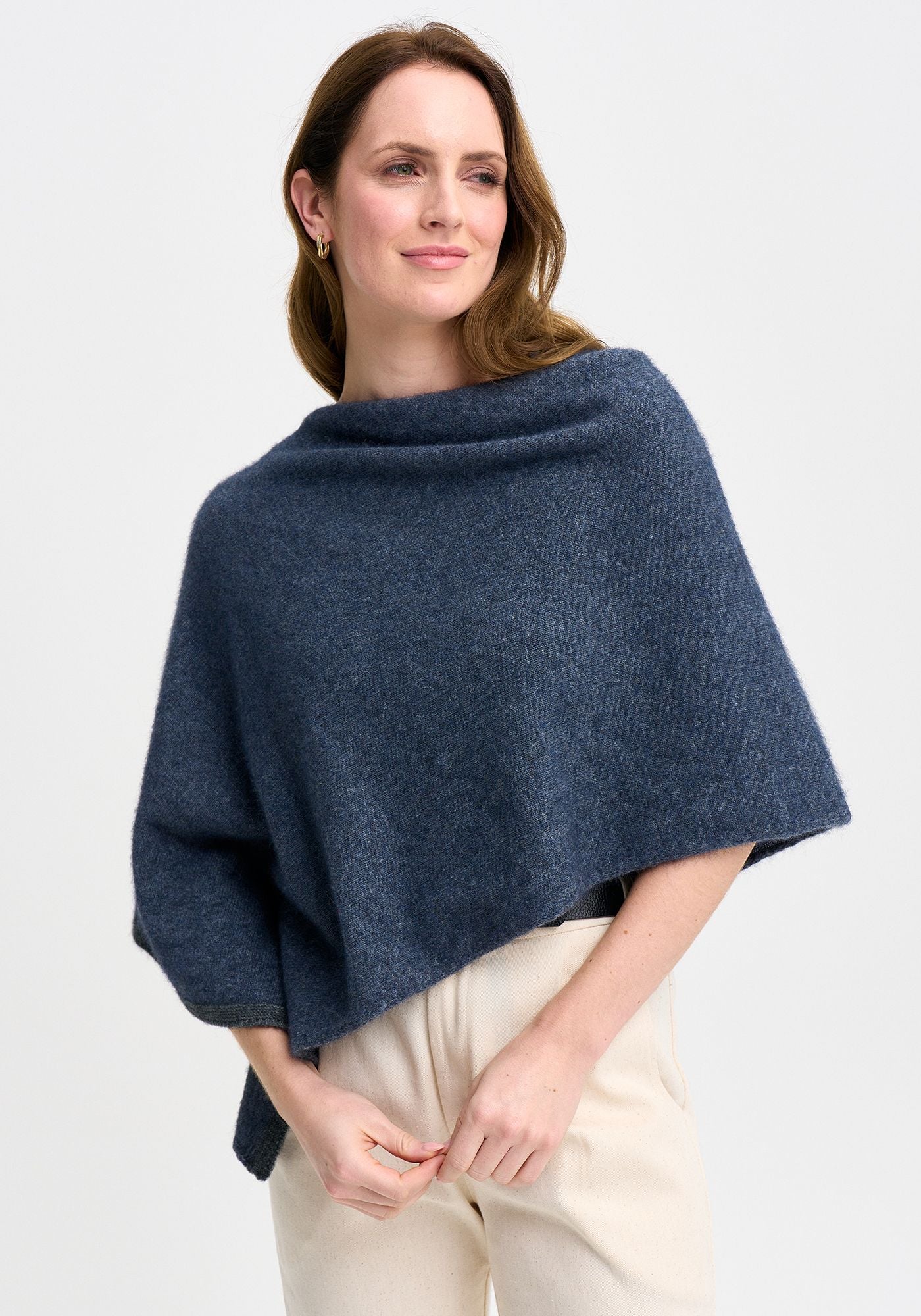 TWO TONE PONCHO